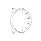 Clear transparent TPU watch case cover with raised bezel edge and button cutouts.
