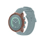 Clear TPU watch case cover in rose-orange tint with raised bezel for smartwatch screen.