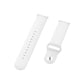 18mm silicone smartwatch strap with reverse buckle, white band with loop and holes