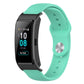 18mm silicone smartwatch strap with reverse buckle, mint green band