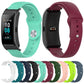 Set of silicone smartwatch straps with reverse buckle, wave pattern, in multiple colors