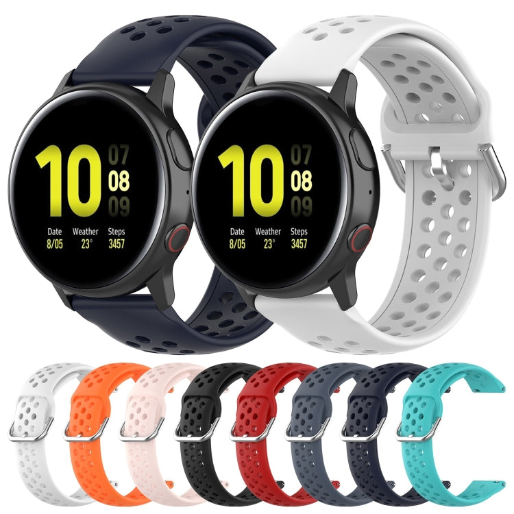 Silicone replacement wrist straps with perforations, metal buckle, multiple colors