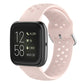 Light pink silicone sport wrist strap with perforations and metal pin buckle