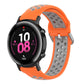 Silicone sports watch strap, orange and black perforated band with buckle