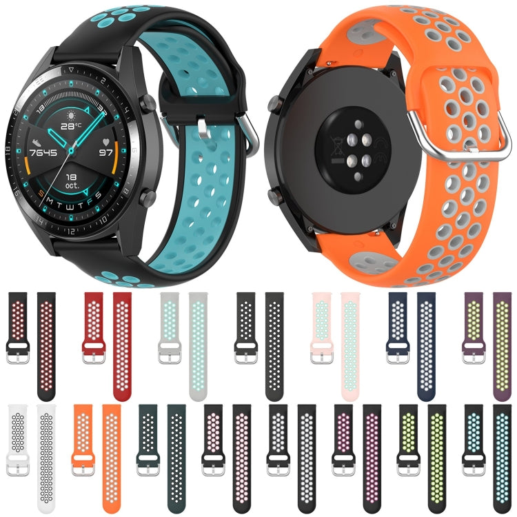 22mm Universal Sports Two Colors Silicone Replacement Strap Watchband