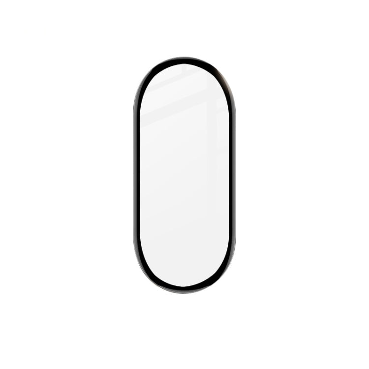 Clear curved watch protective film with black border, single piece