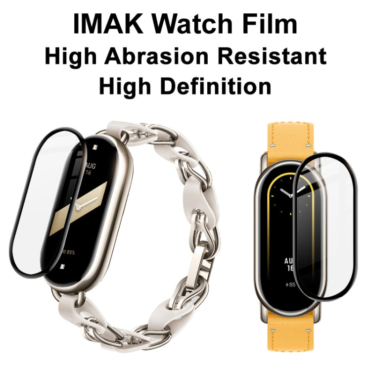 Watch protective film covering the display, with extra curved film piece