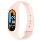 Pink silicone smart watch band with integrated fitness display