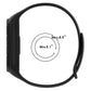 Black silicone watch band size: Min 5.1 in, Max 8.5 in