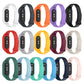 Silicone replacement watch bands in multiple colors, with buckle and hole rows