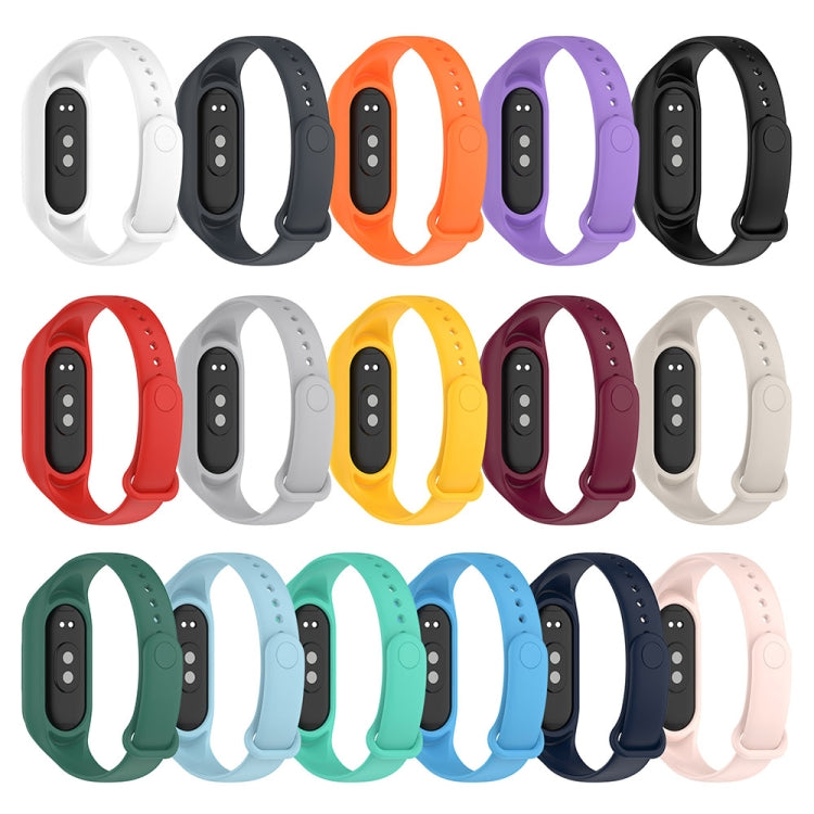Silicone replacement watch bands in multiple colors, with buckle and hole rows