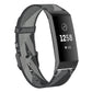 Fitbit Charge nylon denim replacement strap, gray with dark stripe pattern