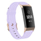 Fitbit Charge nylon denim replacement strap, light purple with subtle stripe pattern