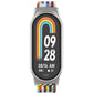 Adjustable nylon braided watch band with stainless steel buckle; multicolor woven strap