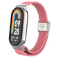 Adjustable nylon braided watch band with stainless steel buckle, pink