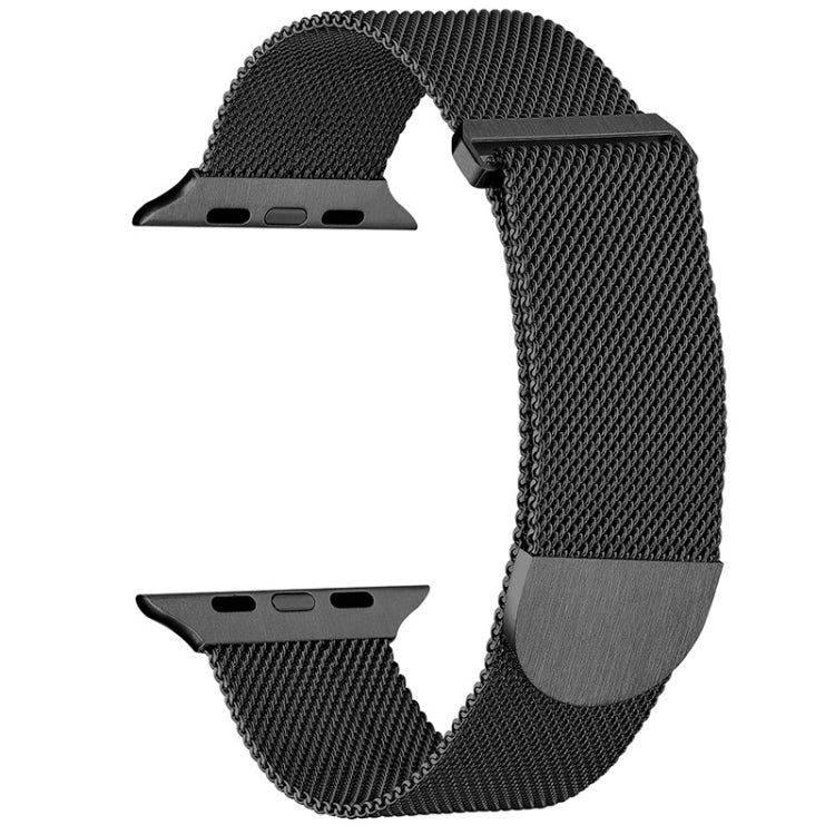 Gunmetal Milanese mesh magnetic watch band with metal clasp, for 38mm Apple Watch