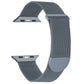 Gunmetal milanese metal magnetic watch band with mesh strap and curved clasp for 38mm