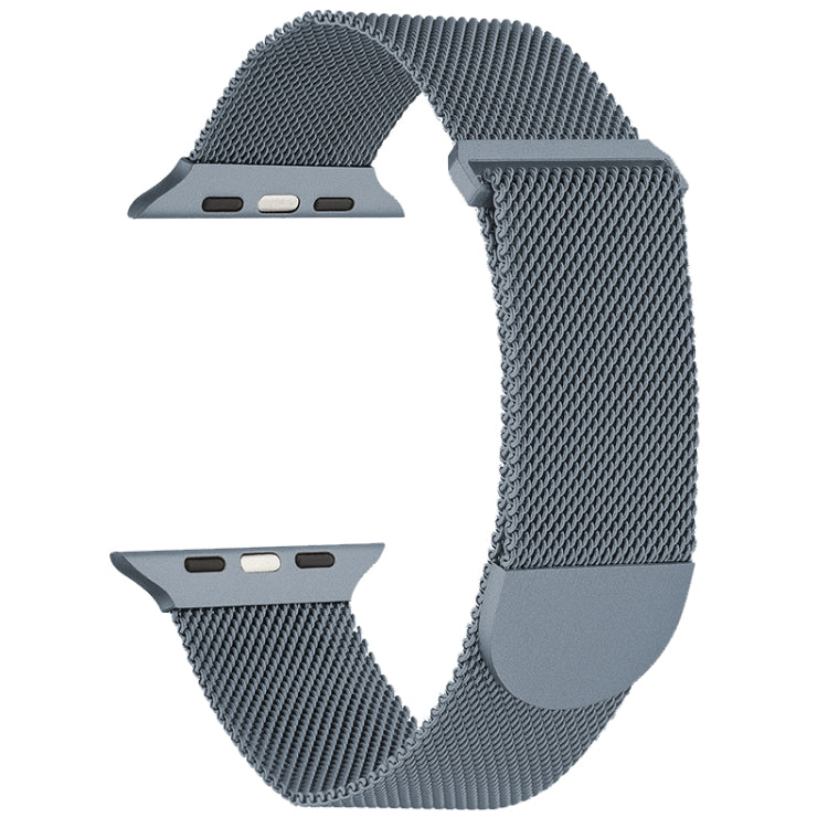 Gunmetal milanese metal magnetic watch band with mesh strap and curved clasp for 38mm