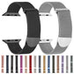 Magnetic Milanese metal watch band for Apple Watch 38mm, black and silver mesh