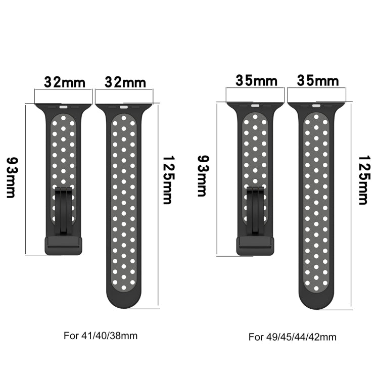 Silicone watch band size chart: 32mm (40/38mm) and 35mm (45/44/42mm)