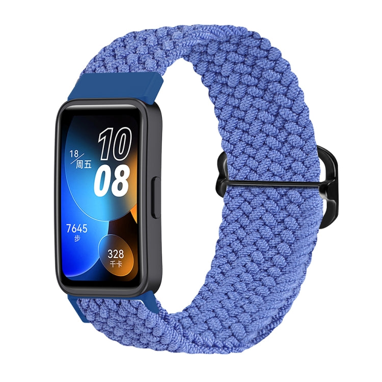 Blue nylon braided watch band with buckle clasp for smartwatch