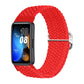 Red nylon braided watch band with metal buckle clasp for smartwatch