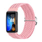 Pink nylon braided watch band with metal buckle clasp for smartwatch