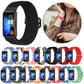 Multi-color braided nylon watch band set with metal buckle clasp
