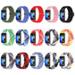Braided nylon watch band multi-color set with metal buckle clasp