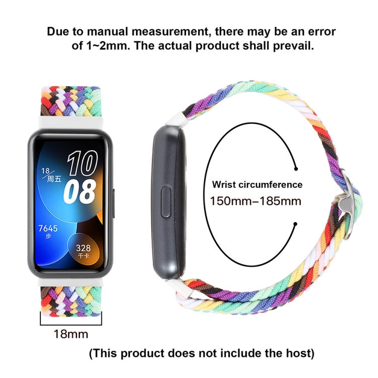 Colorful braided nylon watch band with metal clasp for smartwatch