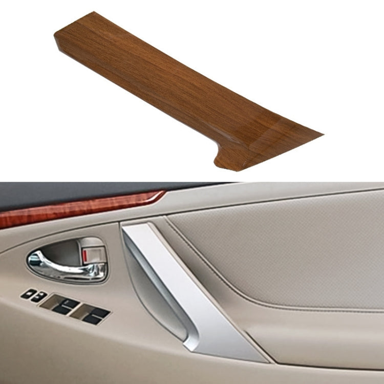 Brown woodgrain inside door handle cover for Toyota Camry, interior door handle trim
