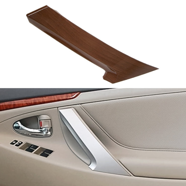 Brown woodgrain inside door handle cover for Toyota Camry, interior trim insert
