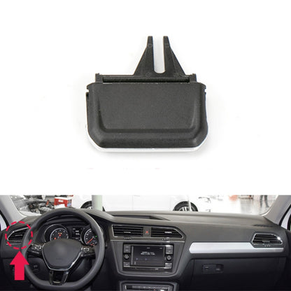 Black AC air outlet vent paddle insert for left-driving car, single piece.
