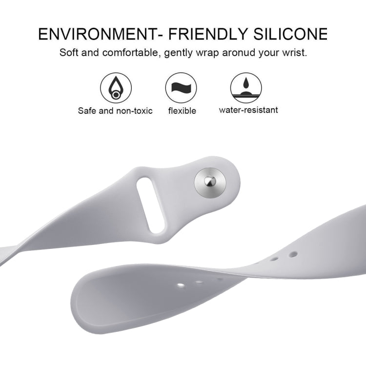 Silicone replacement watch strap for Fitbit Versa, size L, white with adjustable holes
