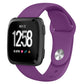 Silicone replacement watch strap for Fitbit Versa, Size L, purple with silver-tone clasp
