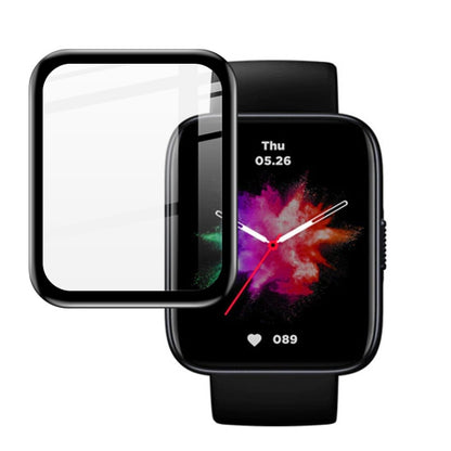 Watch protective film set for smartwatch screen, clear tempered glass-style cover