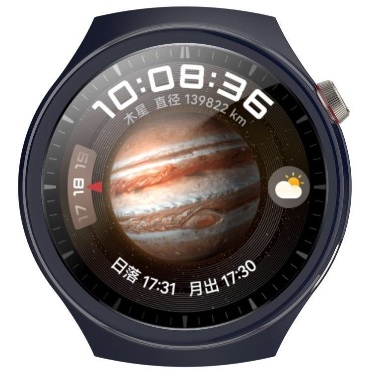 Ink blue half-coverage hollow watch protective case for smartwatch display
