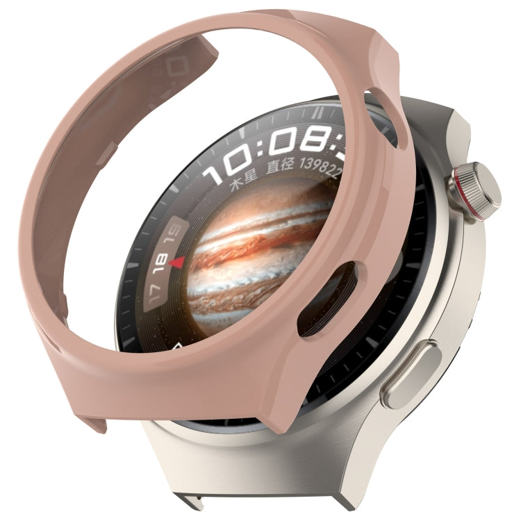 Half-coverage hollow watch protective case with hydrogel film set, pink