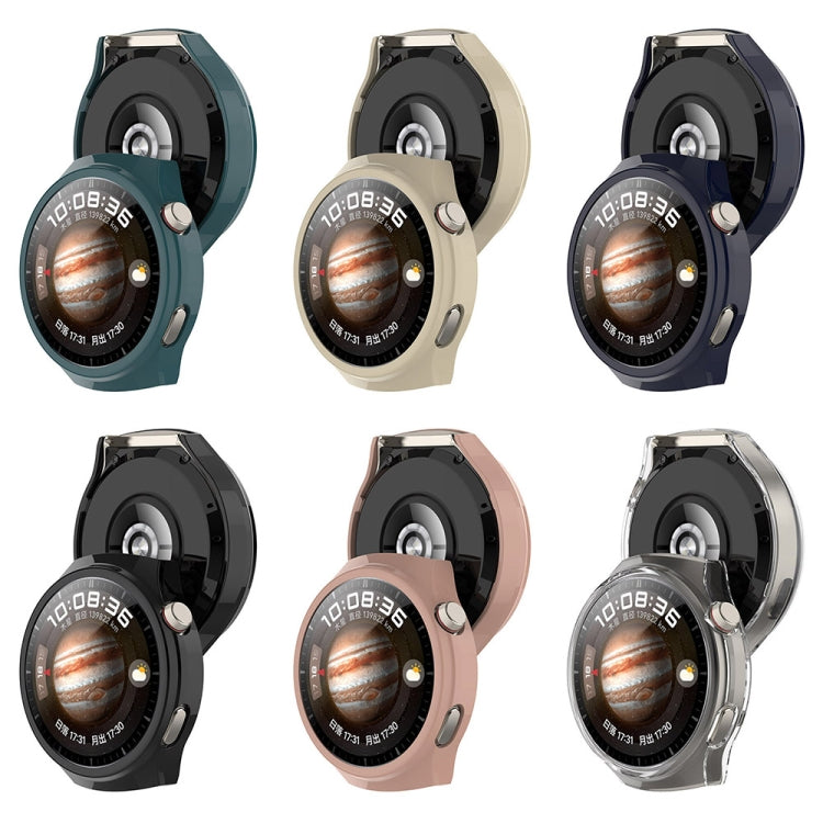 Half-coverage hollowed watch protective cases shown on a watch face, multiple colors