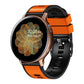 Two-color silicone watch band for Garmin watch, orange and black