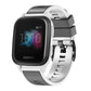 Two-color silicone watch band for Garmin watch, white and light gray