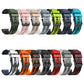 Assorted two-tone silicone watch bands with perforated straps in multiple colors