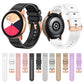 Set of 20mm silicone watch bands with rose gold buckles in multiple colors