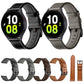 Leather watch band set with multiple colors: black, gray, brown, and tan with buckles