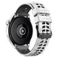 Two-color white/black silicone watch band with double-row holes and buckle clasp