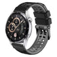Two-color black/gray silicone watch band with double-row holes and buckle clasp