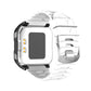 White silicone watch band replacement with strap holes for Garmin Forerunner 920XT.