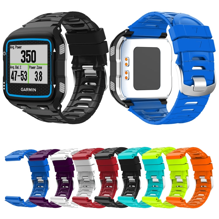 Solid color silicone watch band set in multiple colors, textured links and buckle
