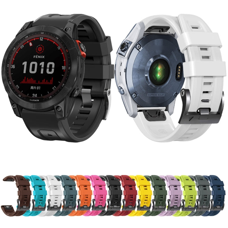 Set of silicone watch bands with screw black steel buckles, assorted colors