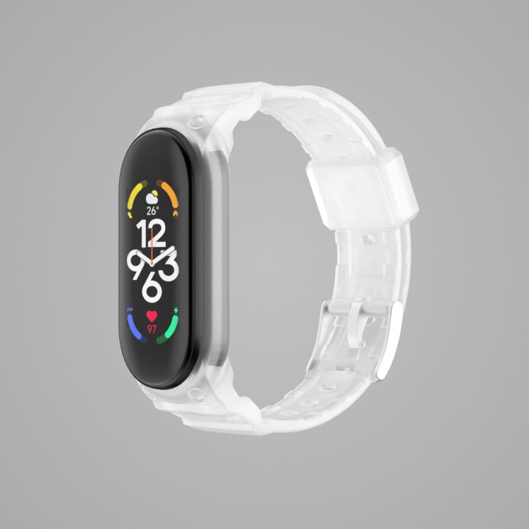 Transparent integrated TPU watch band with fully enclosed strap and buckle